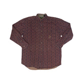 Vintage 90s Ivy Crew Men's L Paisley Print Long Sleeve Button Down Shirt